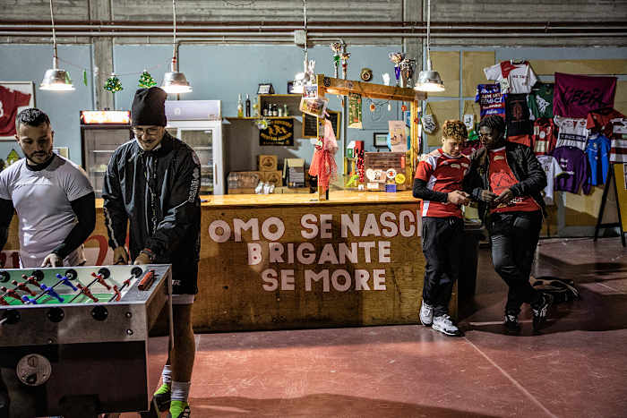 Briganti’s players find community at the San Teodoro, and in its kitchen-library-café space.